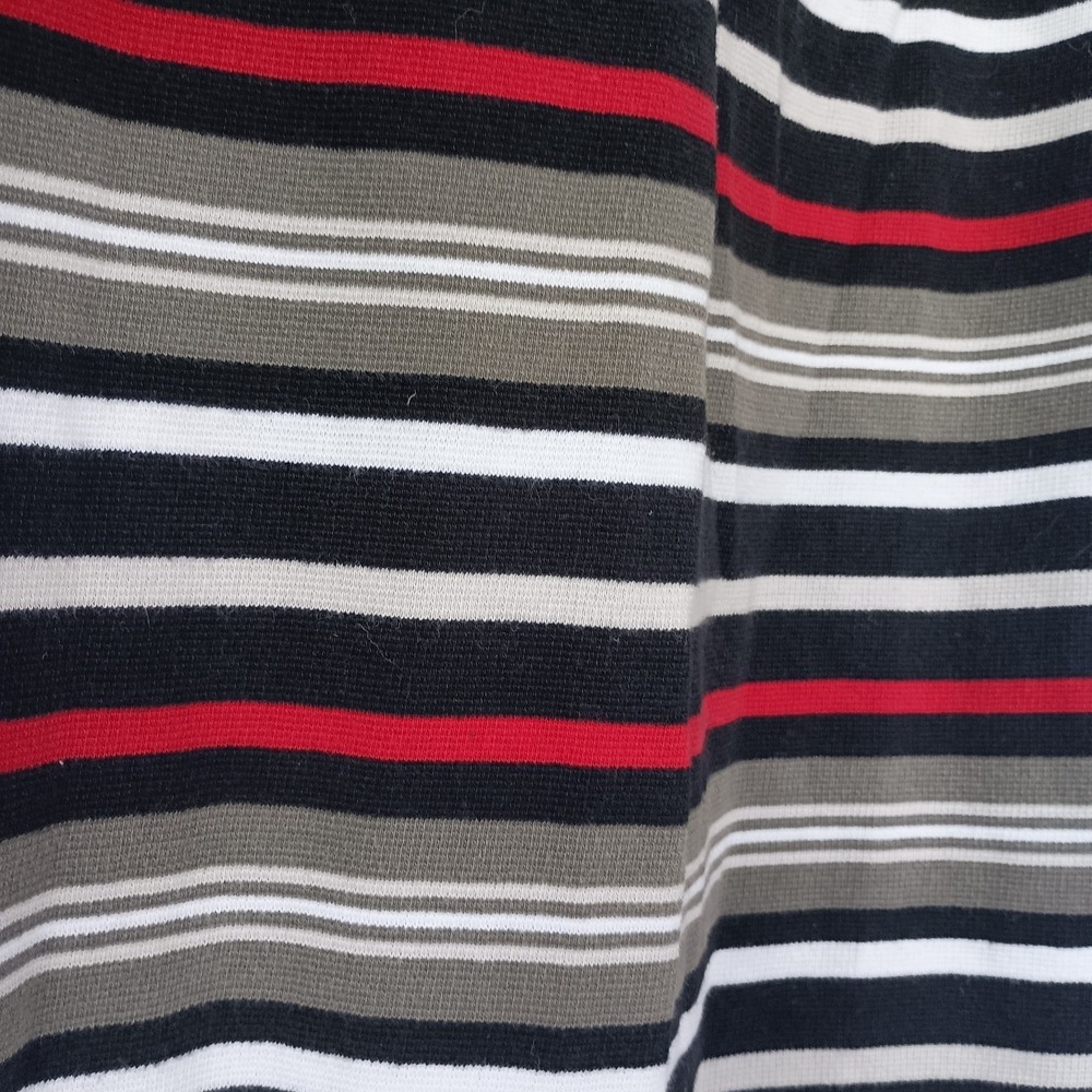 South Pole Striped Polo Shirt Black Red Gray Y2K Streetwear Size Large - Picture 8 of 9